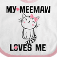 thumbnail image 4 of Inktastic My Meemaw Loves Me Girls Girls Baby Bib, 4 of 4