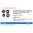 thumbnail image 2 of Engine Harmonic Balancer - Compatible with 1994 - 1999 Chevy C2500 Suburban 6.5L V8 1995 1996 1997 1998, 2 of 2