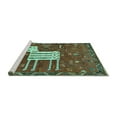 thumbnail image 2 of Ahgly Company Machine Washable Indoor Square Animal Turquoise Blue Traditional Area Rugs, 4' Square, 2 of 4