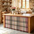 thumbnail image 6 of Buffalo Plaid Cabinet Curtain 32"Wx55"L, Dustproof Pantry Door Curtain with Self Adhesive Tape, Modern Farmhouse Colorful Checkered Tall Storage Cover Privacy Drape for Bathroom Kitchen Laundry Room, 6 of 9
