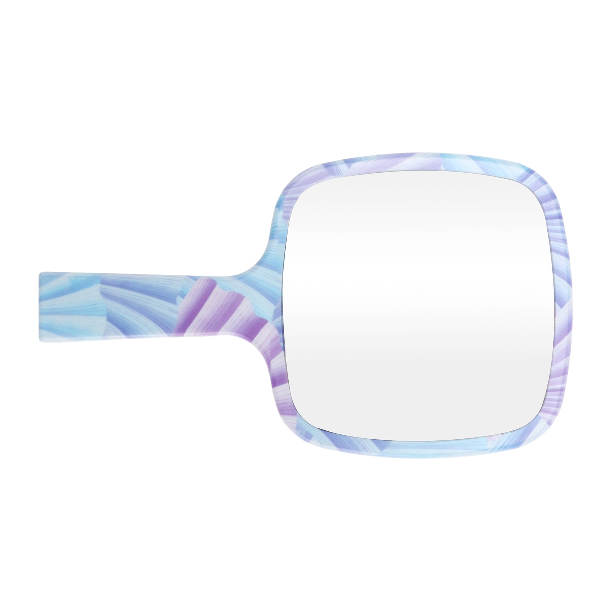 Unique Bargains 1 Pc Women Durable Square Handheld Mirror for Travel Assorted Color