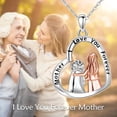 thumbnail image 5 of YAFEINI Mother Daughter Necklace for Mom 925 Sterling Sliver Mothers Necklace Pendant Mother Jewelry Gifts for Women (Mother and Daughter2), 5 of 6