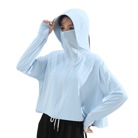 

Sunscreen Clothing Sun Protection Perfected UPF 50+ Unisex Sunscreen Clothing with Pockets for Outdoor Exploration and Active Lifestyles(Baby blue)
