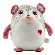 Large Stuffed Animal Toy Reversible Sequins Bear Doll - 10 inch