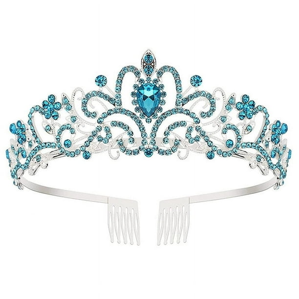 Tiara de cumpleaños para niña, corona para niñas, corona de princesa con banda de cumpleaños, diadema de cumpleaños para niña, tiara de corona de cumpleaños para mujer, decoraciones de feliz