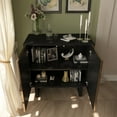 thumbnail image 3 of Clihome 2-Door Accent Cabinet, Buffet Storage Sideboard, Gold, 3 of 6