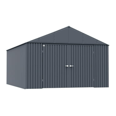 Arrow Elite Steel Storage Shed, 12x16, Anthracite