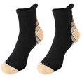 thumbnail image 2 of Trendy Black Warm Socks for Wearing Comfortable Breathable Nylon Spandex Size Medium, 2 of 3