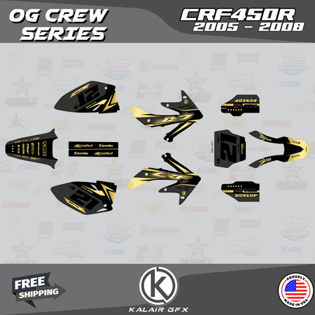 Kalair GFX Graphics Kit for Honda CRF450R (2005-2007) Og-crew Series Kalair GFX Graphics Kit for Honda CRF450R (2005-2007) Og-crew Series