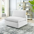 thumbnail image 1 of Modway Commix Down Filled Overstuffed Performance Velvet Armless Chair, White, 1 of 8