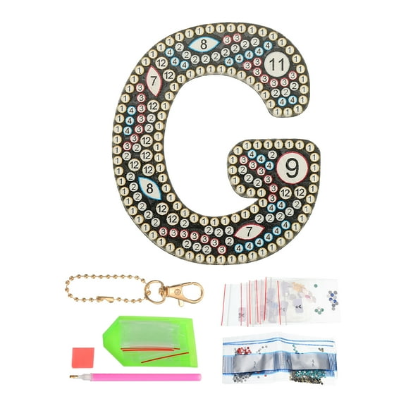 Uxcell Diamond Art Keychains, 1 PCS DIY Crystal Rhinestones Key Chain for Gift, G