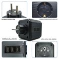 thumbnail image 2 of Moyic Enchufe ABS, todos los adaptadores, Cable de enchufe multidireccional, enchufe multidireccional, enchufe negro, adaptador para cada Cargadores de dispositivos electrónicos específicos, 2 of 6