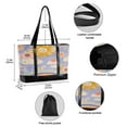 thumbnail image 2 of FORMRS Canvas Laptop Tote Bag for Women with 15.6" Computer Compartments Shoulder Handbag, Purple Clouds, 2 of 7