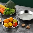 thumbnail image 1 of QUMIIRITY 1 Pce Assiette Alimentaire Réutilisable en Acier Inoxydable Plateau Rond Pratique pour et Salades, 1 of 8