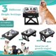 thumbnail image 2 of Soporte para cuencos para perros pequeños, medianos y grandes, 3 alturas ajustables, cuencos elevados para perros con cuenco de alimentación lenta, 2 cuencos de acero inoxidable para comida, 2 of 7