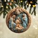 thumbnail image 4 of Fiudx Adorno Navideño de Acrílico con Temática Religiosa, Forma Redonda con Efecto de Relieve, Decoración Navideña Única, Toque Espiritual Significativo, 8 X 8 X 3 Cm, Juego de 1 Pieza, 4 of 6