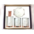thumbnail image 3 of WPM 4 Piece Marble Ceramic Bath Accessories Sets, Off-White, 3 of 3