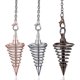 thumbnail image 1 of 3pcs Copper Metal Dowsing Pendulum Divination Dower Reiki Healing Pendulum Chain,Silver Spiral Coil Point Meditation Yoga Balancing Pendant, 1 of 5
