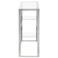 thumbnail image 2 of vidaXL Table Console Argent Acier Inoxydable et Verre Trempé, 2 of 5