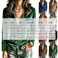 thumbnail image 3 of Ecqkame Women's Velvet Jackets Long Sleeve Zip up Lapel Collar Flap Pockets Coats Casual Slim Fit Street Trendy Outerwear Brown M, 3 of 5