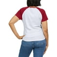 thumbnail image 5 of Women's WEAR by Erin Andrews White Alabama Crimson Tide Baseball Logo Raglan Henley T-Shirt, 5 of 5