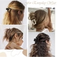 thumbnail image 4 of Square 12-Pack Nonslip Matte Hair Claw Clips for Women - Large & Medium Size Set (4.33” & 1.97”), Strong Hold for Thin, Thick & Curly Hair, Neutral Claw Clips for Updo, Bun & Ponytail, 4 of 7