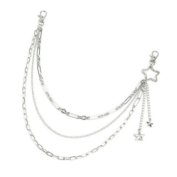 Trendy Alloy Multi-Layer Star Pants Chain With Secure Locking Clasp For Parties & Daily Outfits