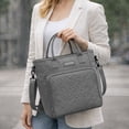 thumbnail image 2 of Tote Diaper Bag for Mom - 0.9lb Lightweight Large Capacity Thermal Baby Bag, 2 Thermal Pockets + Side Holders, Simple Open Design(Gray), 2 of 5