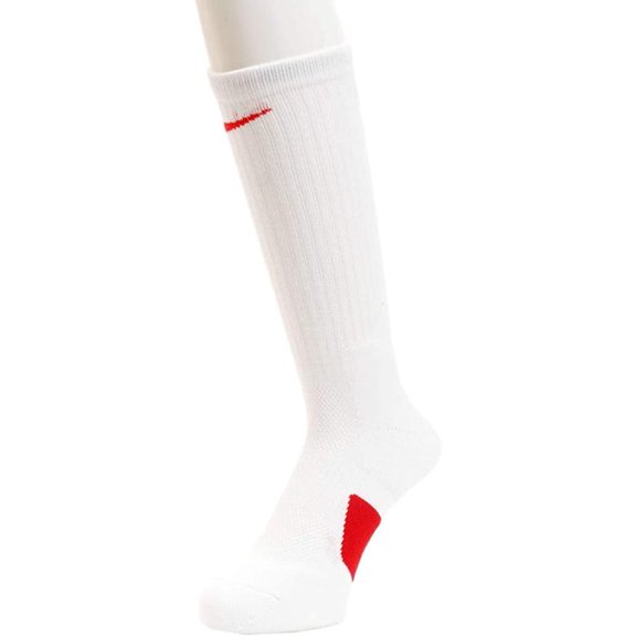 Nike Elite Basketball Crew Socks White/University Red Medium