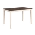 thumbnail image 2 of Benjara 5 Piece Dining Table Set with 4 Chairs, Wood Frame, White and Grayish Brown, 2 of 5