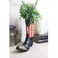 thumbnail image 7 of Rustic Western American Flag Old Faithful Patriotic Cowboy Boot Floral Vase, 7 of 7