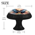 thumbnail image 4 of HemaKayy 12 Pack 1.37" Decorative Cabinet Knobs - Elegant ABS Glass Handles for Home Furniture Decor - Dresser Drawer Door Pulls - Perfect for Kitchen - Dark Blue Butterfly Colorful Ink Paint, 4 of 6
