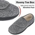 thumbnail image 3 of LongBay Men's Adjustable Diabetic Slippers Memory Foam Arthritis Edema Swollen House Shoes, 3 of 6