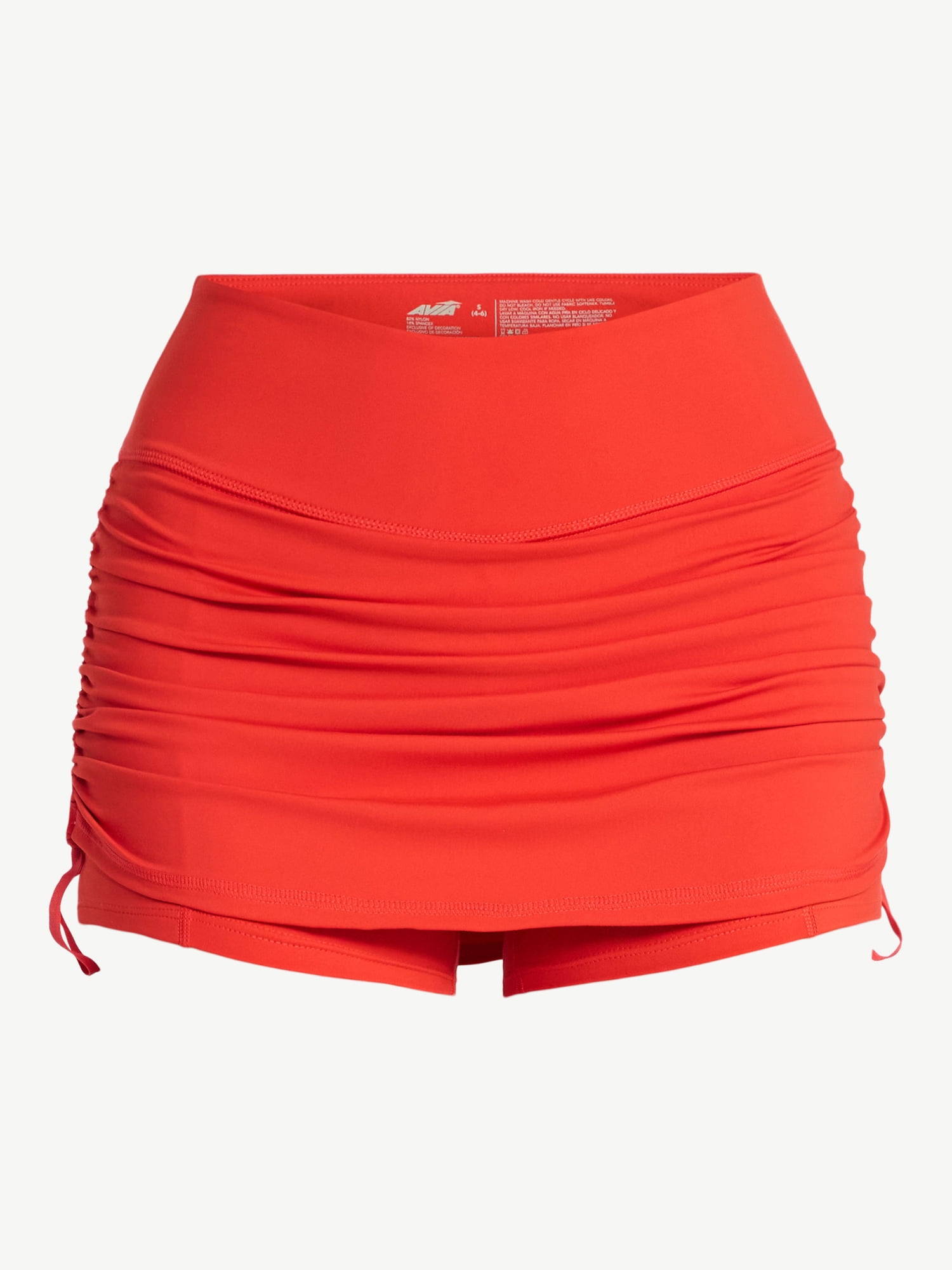 Avia Women's Ruched Side Active Skort, Sizes XS-XXXL