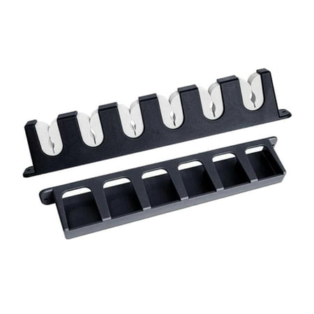 6 Rod Wall Rack Vertical Mount Travel for Garage Boat Vehicle Professional Easy to Install foam material grip Durable Grey
