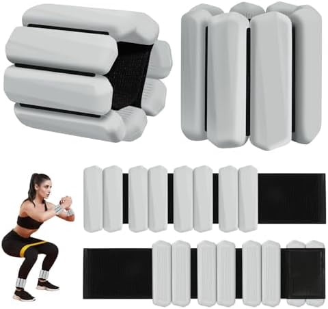 Wrist Weights Set of 2(1Lbs Each), Adjustable Wrist and Ankle Weights for Women and Men, Wearable Arm & Leg Weights Set for Walking, Yoga, Swimming, Cardio, Aerobics, Gym