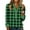 GreenA&021230R, variant on Garbnen Henley Shirts for Women Spring Summer Plaid Long Sleeve Tops for Women Dressy Casual Basic Button Down Womens Tunic Tops