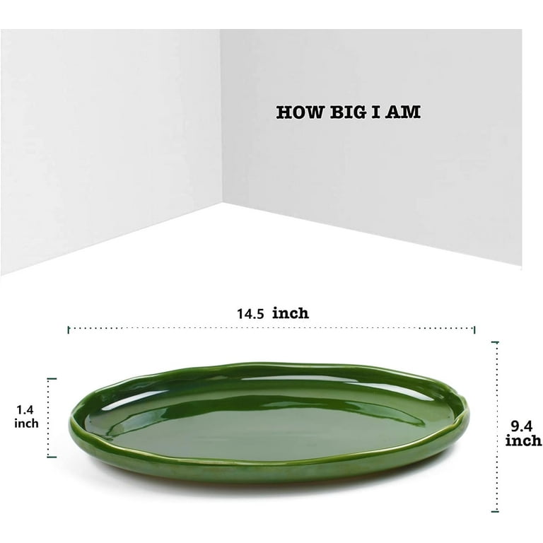 vicrays Ceramic Serving Platter Tray Extra Large Oval Inch