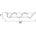thumbnail image 3 of Maxim 35106CDBKPN Curlicue 3-Light Bath Vanity Wall Light, Black & Polished Nickel, 3 of 4