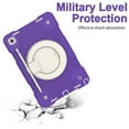 thumbnail image 2 of Dteck for Galaxy Tab A9 Case 8.7 Inch Case, Rugged Case for Samsung Galaxy A9 Tablet Case with 360 Rotating Stand Shoulder Strap Pen Holder, 2023 Model(SM-X110/X115/117), Deep Purple, 2 of 9