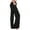 Black, variant on Women's Low Waist Cargo Pants Women Workout Out Leggings Stretch Waist Button Pocket Yoga Gym Loose Pants