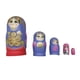 thumbnail image 2 of Juego de muñecas rusas de madera para niños, juego de muñecas apilables, Matryoshka tradicional pintada a mano para mesa de casa de vacaciones, 5 uds. Azul, 2 of 8