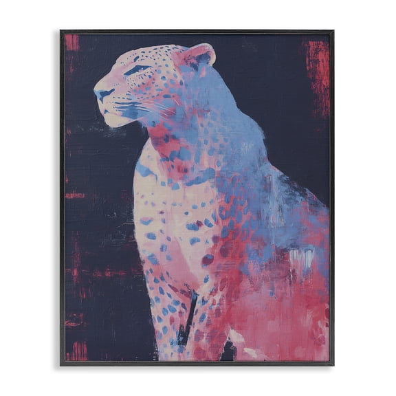 Stupell Industries Contemporary Predator Pride Leopard Black Framed Giclee Art, 11 x 14, by Svetlana Aleynikova