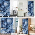 thumbnail image 6 of Onbre Blue Golden Marble Texture Fabric Shower Curtain Abstract Modern Art Washable Shower Curtains for Bathroom, Waterproof Bath Curtain with Hooks Home Decor 36x72in, 6 of 8