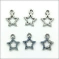 thumbnail image 2 of U8MO Lot 10/30/50X Mini Star Antique Silver Charms Pendants for Jewelry Making DIY-50pcs, 2 of 7