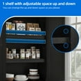 thumbnail image 6 of Dextrus Kitchen Pantry Cabinet with Doors & Drawers, Storage Cabinet with Adjustable Shelves, Black, 6 of 8