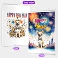 thumbnail image 2 of Happy New Year with Chihuahua Fireworks Holiday Xmas Winter 2025 5x7in Folded Greeting Card Dog Lover Gifts Idea Single Note Card with Envelope - 00025, 2 of 5