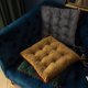 thumbnail image 2 of Granjero Gordo Cojín cuadrado de terciopelo suave con lazos para silla, bonito cojín degradado para sillas de comedor de interior (amarillo, 40,6 x 40,6 cm), 2 of 5