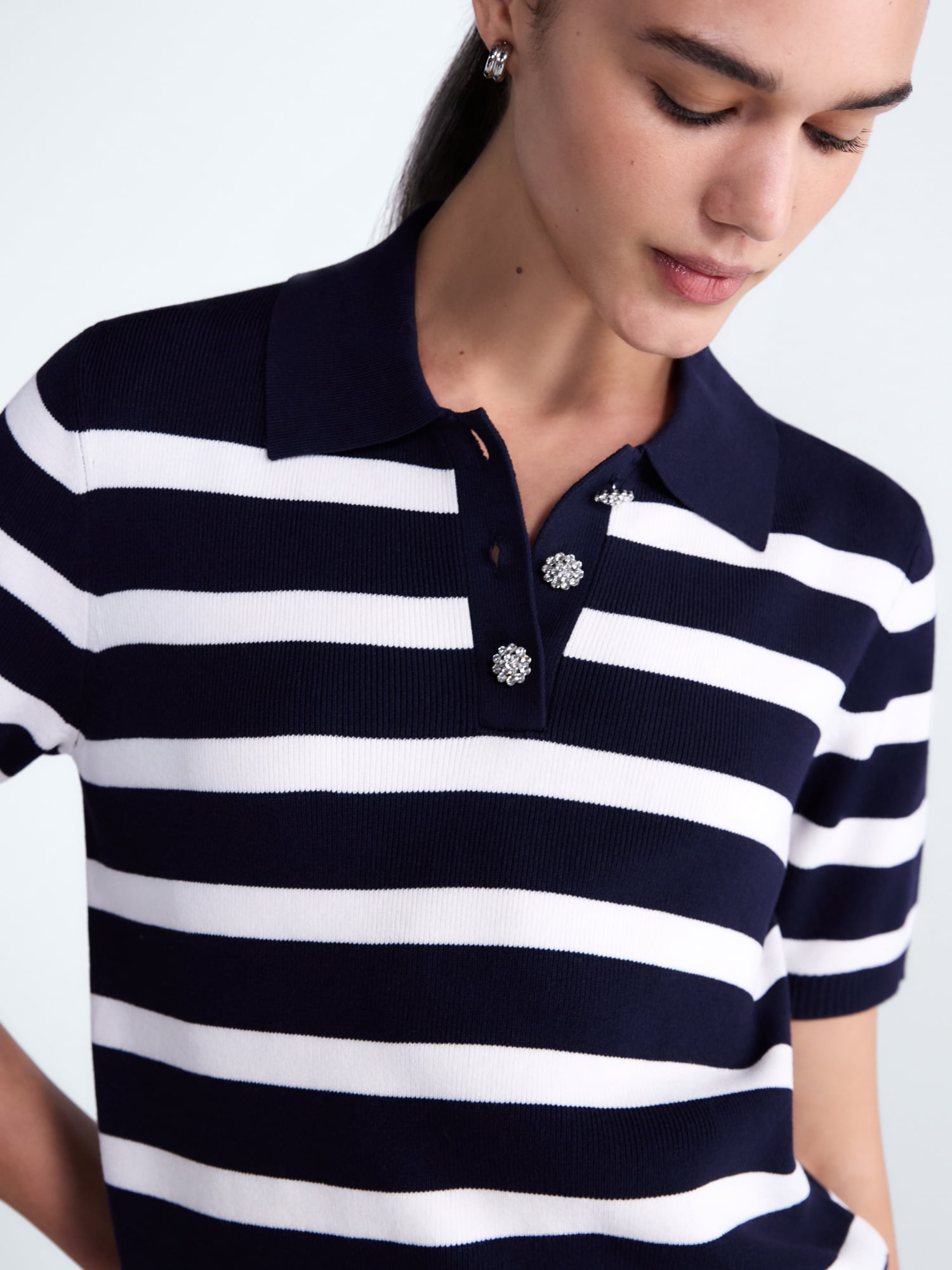 Free Assembly Women's and Women's Plus Polo Sweater with Short Sleeves, Lightweight, Sizes XS-4X