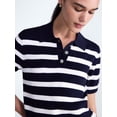 thumbnail image 5 of Free Assembly Women's and Women's Plus Polo Sweater with Short Sleeves, Lightweight, Sizes XS-4X, 5 of 6